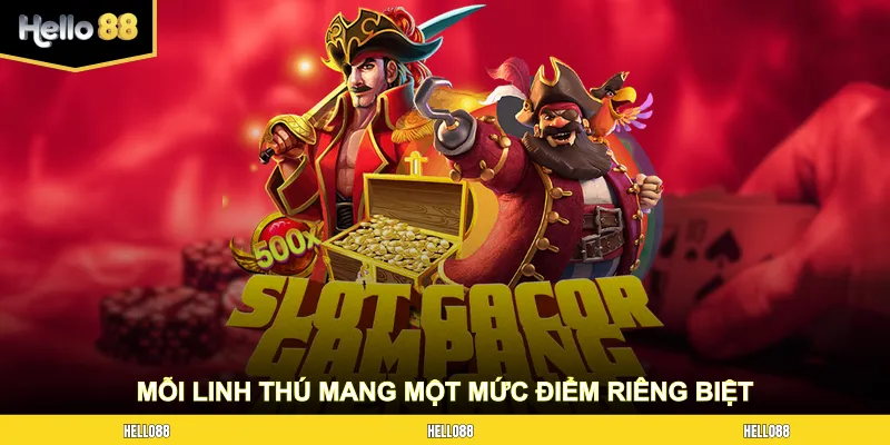 Mỗi linh thú mang một mức điểm riêng biệt