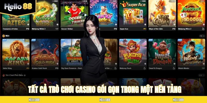 Tất cả trò chơi casino gói gọn trong một nền tảng